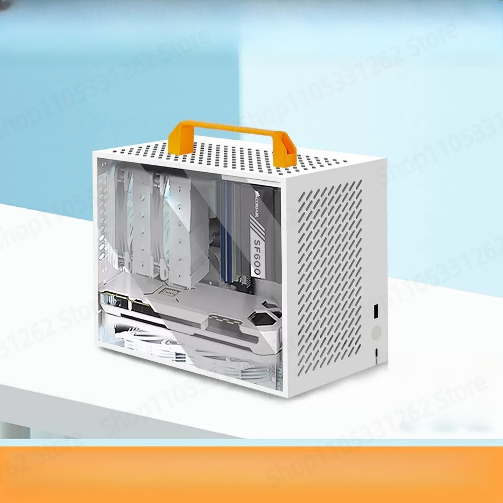 Mini Itx Case With Handle Portable - A59 Mini ITX Case White Small