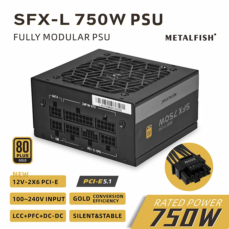 SFX 750W 80PLUS Gold PSU Black - Sfx Power Supply 750W Gold 评论和价格