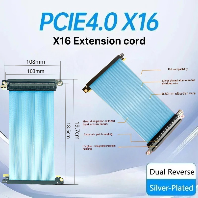 Dual Reverse Pcie 4.0 Riser Ca - Itx Case Pcie Riser 4.0 评论和价格