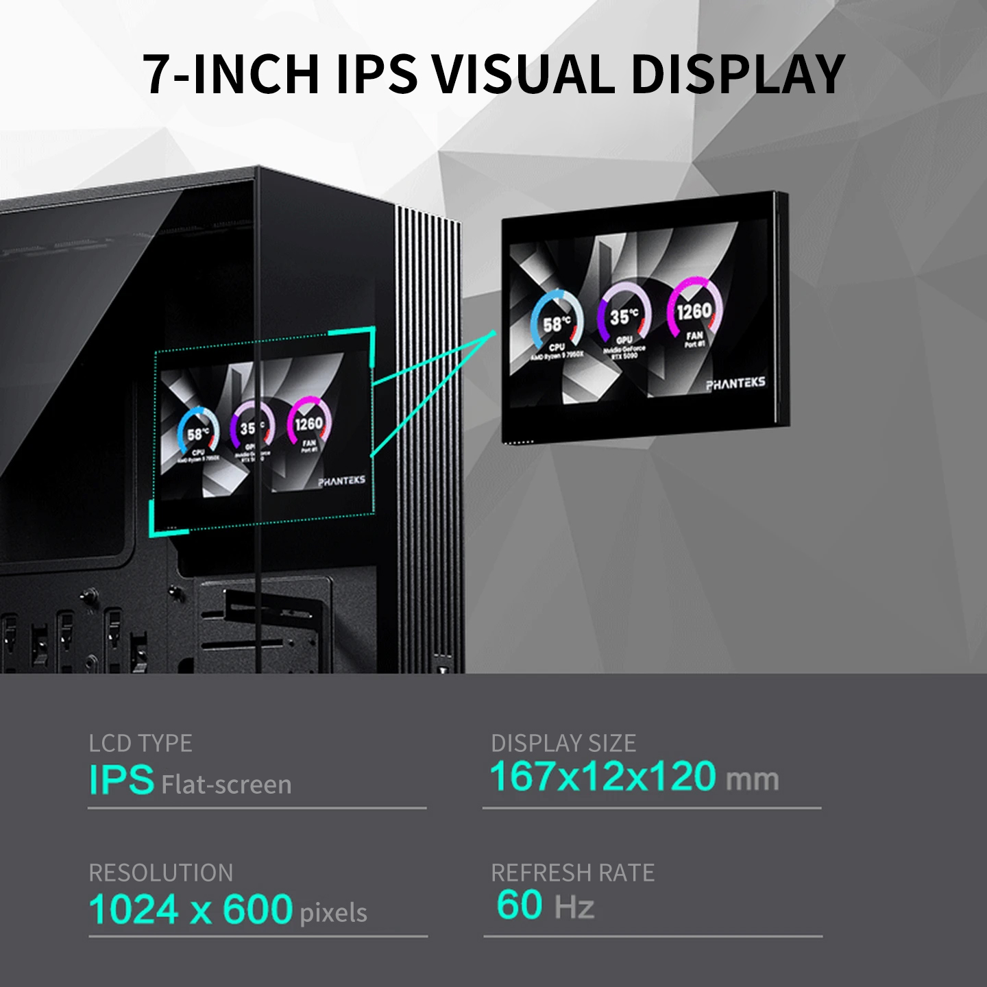 Phanteks XT V5-LCD ATX Compute - Mini Itx Case Water Cooling Support 评论和价格