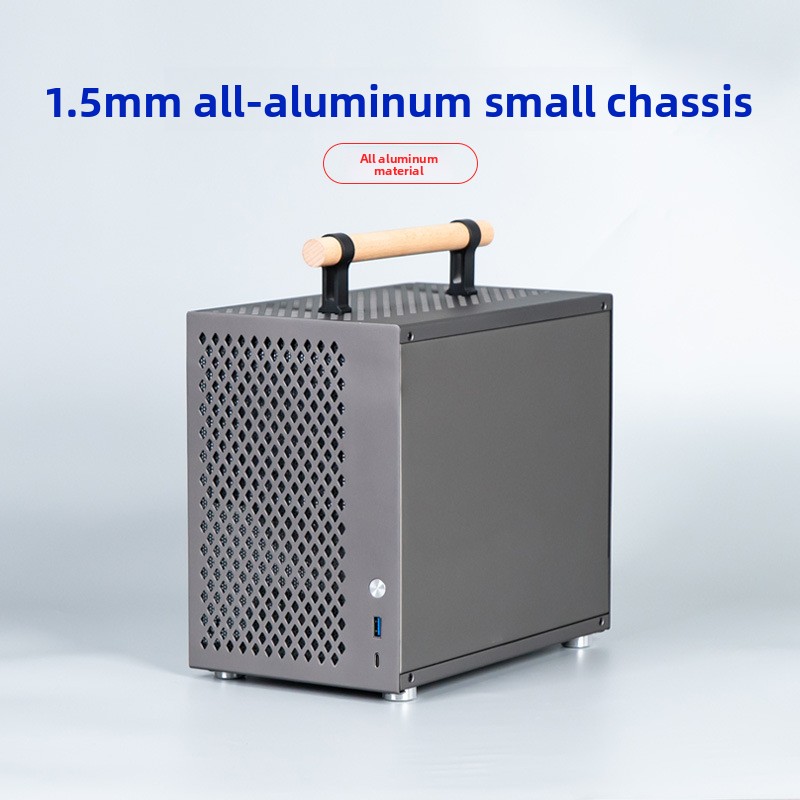 Full Aluminum ITX Case Mini Po - Mini Itx Case With Handle Portable 评论和价格